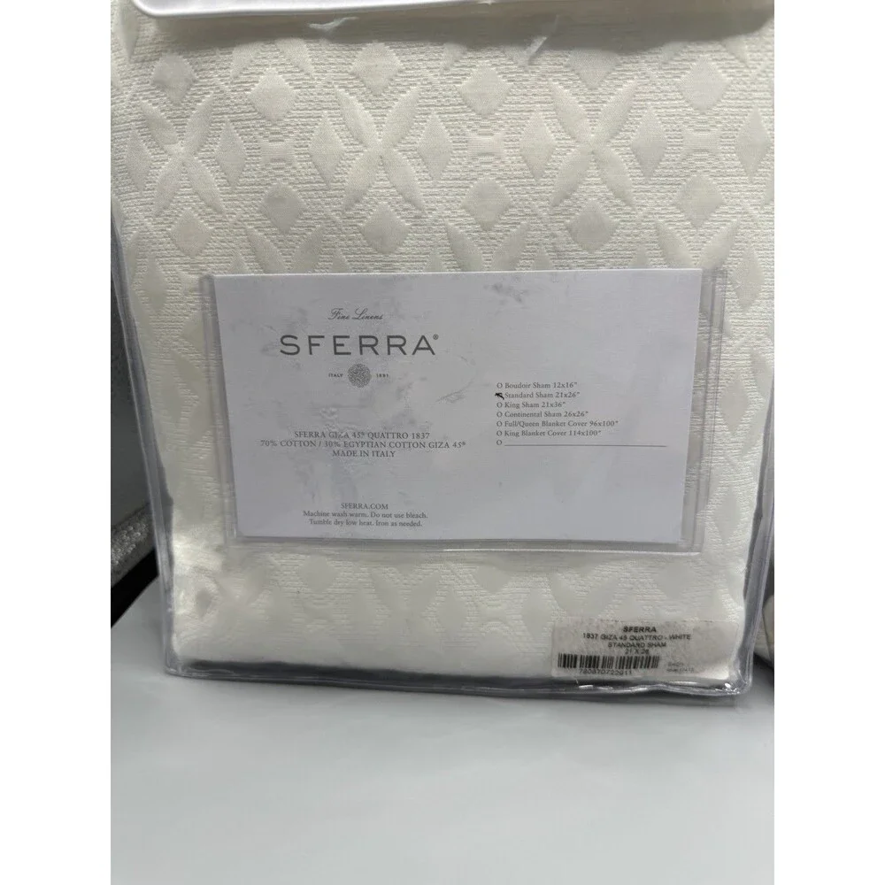 SFERRA Giza 45 Quattro 1837 Full/Queen Blanket Cover + 2 Standard Shams Giza 45
